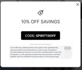 SPIRIT10OFF coupon verification screenshot
