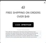 SPIRITFS49 coupon verification screenshot
