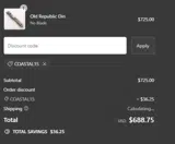 COASTAL15 coupon verification screenshot