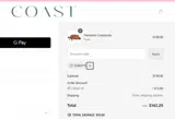 COAST10 coupon verification screenshot