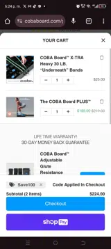 Save100 coupon verification screenshot