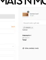 coco15 coupon verification screenshot