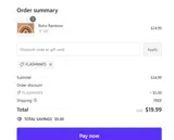 FLASHMATS coupon verification screenshot