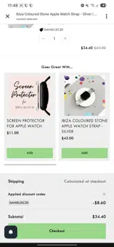 DANIELLEC20 coupon verification screenshot