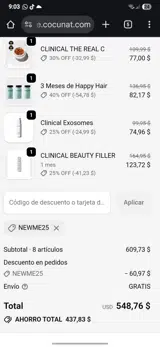 Cocunat Store coupon verification screenshot