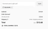 solohan coupon verification screenshot