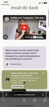 MARIE coupon verification screenshot