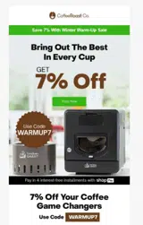 WARMUP7 coupon verification screenshot