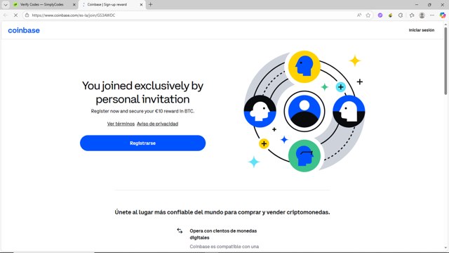 Coinbase checkout page showing Coinbase promo code box | Screenshot taken by SimplyCodes community member on Aug 19, 2025
