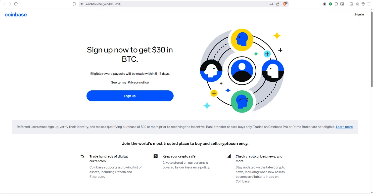 Coinbase Wallet promo code screenshot showing code HRU6V7C applied at Coinbase Wallet checkout page. Uploaded by SimplyCodes community member dayselis15 on Dec 2, 2025