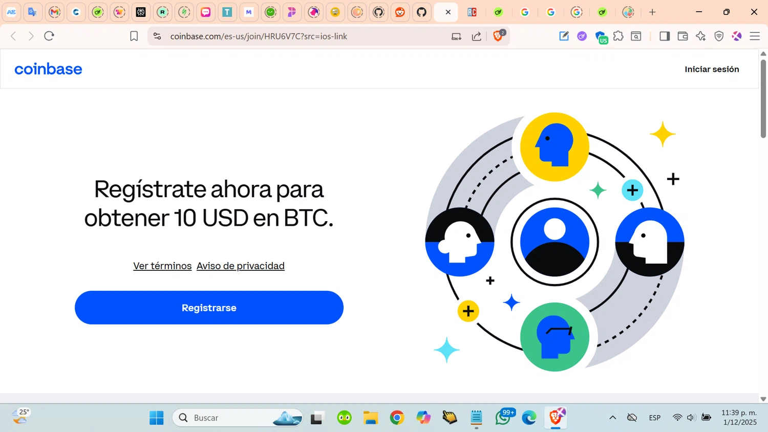 Coinbase Wallet promo code screenshot showing code HRU6V7C applied at Coinbase Wallet checkout page. Uploaded by SimplyCodes community member cosita on Dec 2, 2025