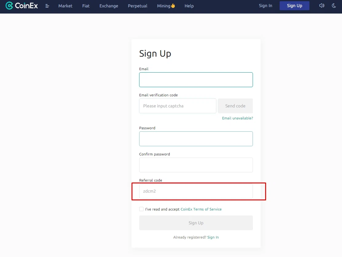 CoinEx checkout page showing CoinEx promo code box | Screenshot taken by SimplyCodes community member on Jul 29, 2021