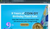 Coinigy coupon verification screenshot