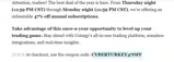 Coinigy coupon verification screenshot