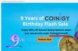 Coinigy coupon verification screenshot
