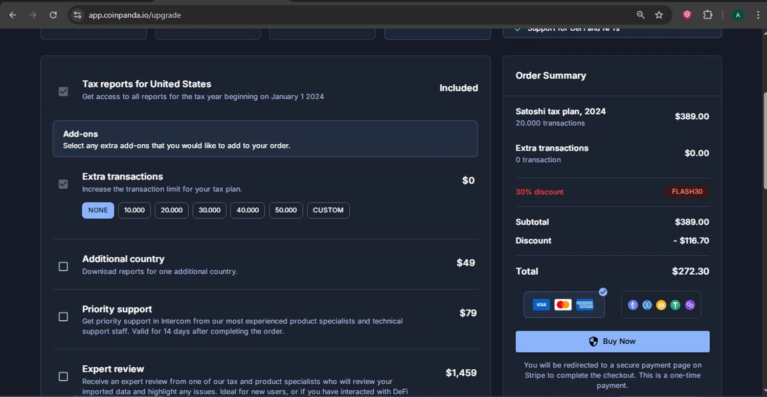 Coinpanda coupon code screenshot showing code FLASH30 applied at Coinpanda checkout page. Uploaded by SimplyCodes community member CoinGuardian4017 on Sep 14, 2025