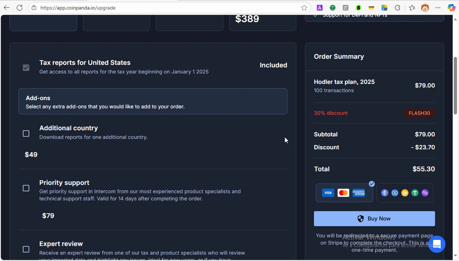 Coinpanda coupon code screenshot showing code WELCOME15 applied at Coinpanda checkout page. Uploaded by SimplyCodes community member LOVECOUPON on Oct 29, 2025