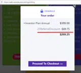 25ReferralDiscount coupon verification screenshot
