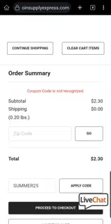 SUMMER25 coupon verification screenshot