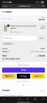 LISAR10 coupon verification screenshot