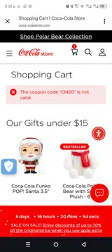 CM20 coupon verification screenshot