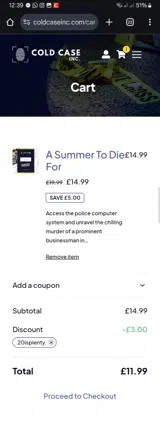 20isplenty coupon verification screenshot