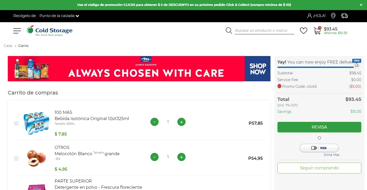 how to use Cold Storage coupons