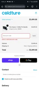 AXE coupon verification screenshot
