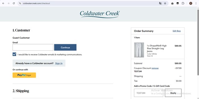 Coldwater Creek Promo Codes (9 Verified) - 20% Off May 2025