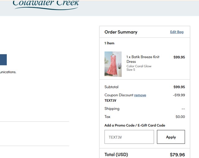 Coldwater Creek Promo Codes (9 Verified) 20 Off May 2025