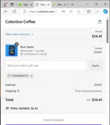 coffeeday15 coupon verification screenshot