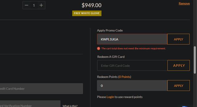Coleman Furniture checkout page showing Coleman Furniture promo code box | Screenshot taken by SimplyCodes community member on Jun 23, 2025