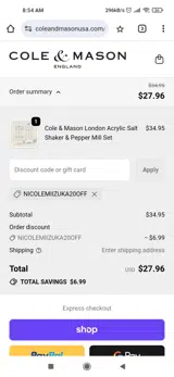 NICOLEMIIZUKA20off coupon verification screenshot