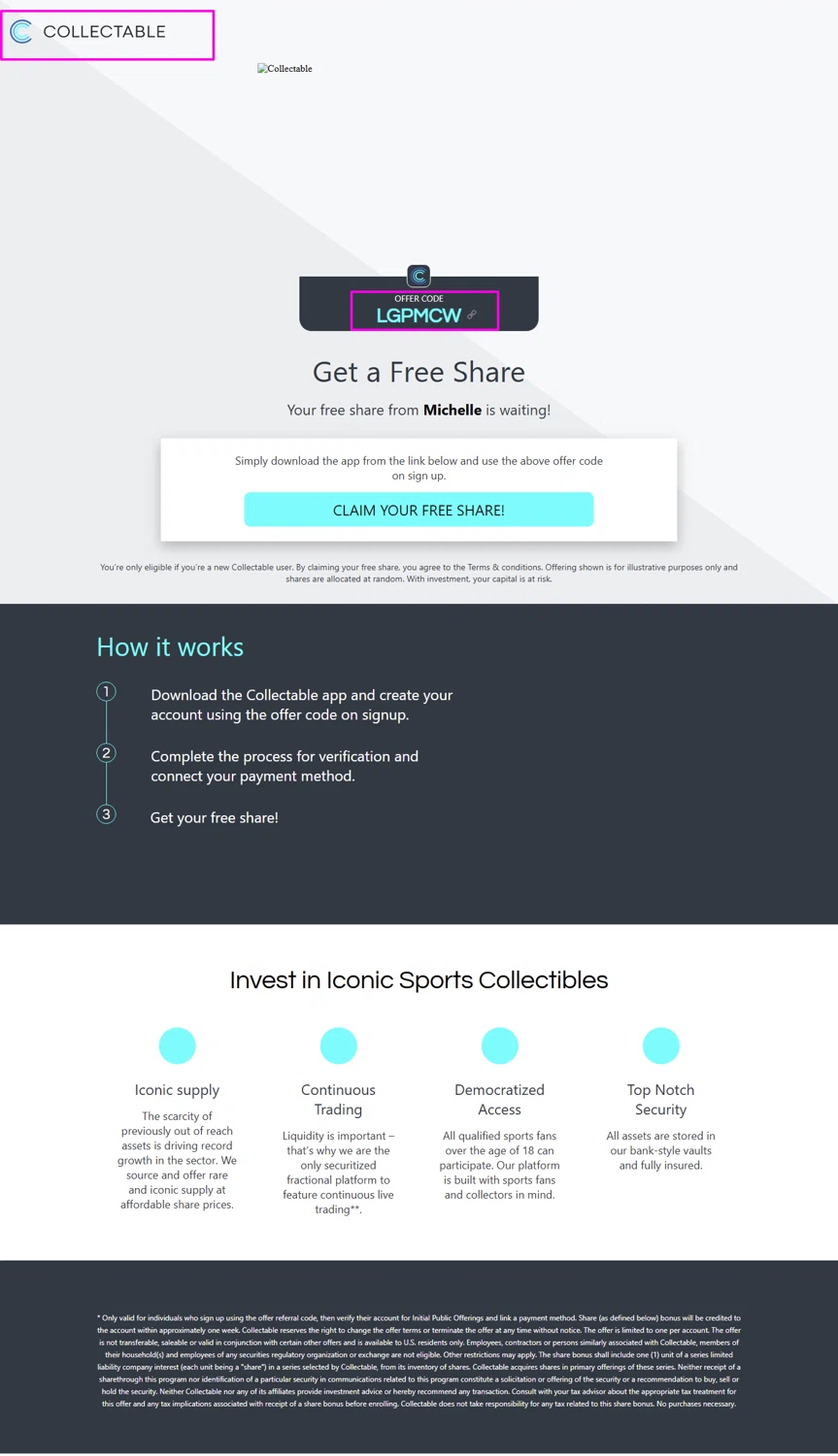 Collectable promo code screenshot showing code LGPMCW applied at Collectable checkout page. Uploaded by SimplyCodes community member mrdarcy on May 5, 2025