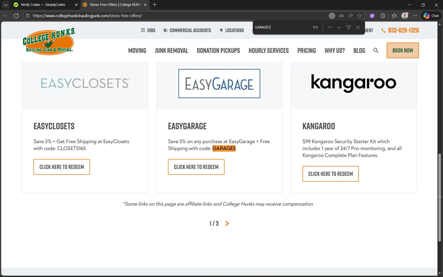College HUNKS checkout page showing College HUNKS promo code box | Screenshot taken by SimplyCodes community member on Nov 30, 2025