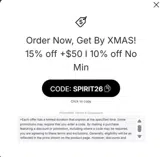 SPIRIT26 coupon verification screenshot