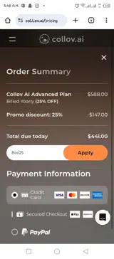 Boo25 coupon verification screenshot