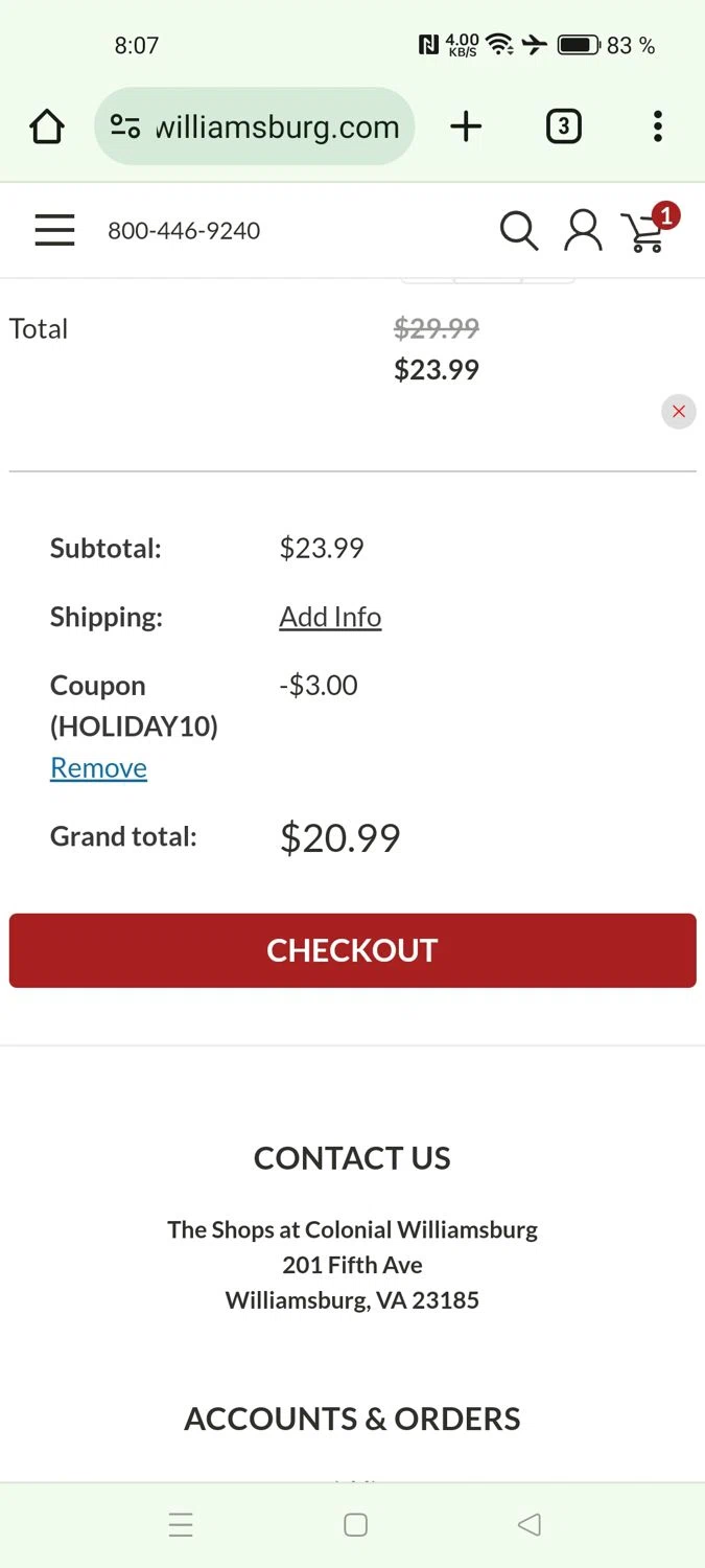 Colonial Williamsburg Promo Codes - 15% Off | September 2024