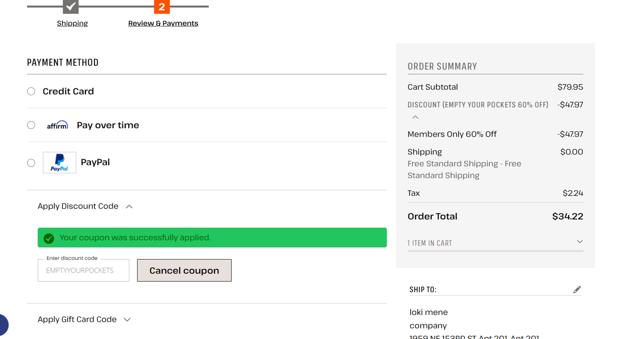 Colorado Cyclist checkout page showing Colorado Cyclist discount code box | Screenshot taken by SimplyCodes community member on Mar 25, 2024