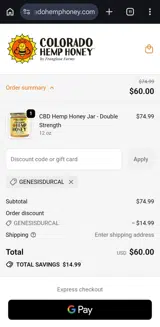 GENESISDURCAL coupon verification screenshot