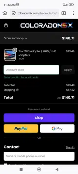 Colorado N5X coupon verification screenshot
