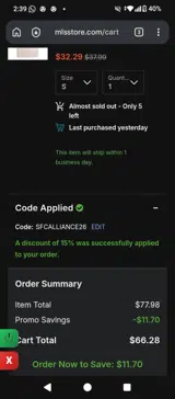 Colorado Rapids coupon verification screenshot