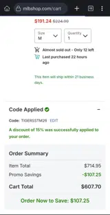 Colorado Rockies coupon verification screenshot