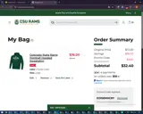 Colorado State Rams coupon verification screenshot