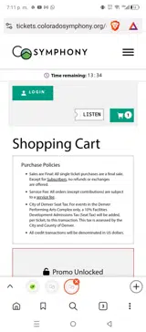 LISTEN coupon verification screenshot