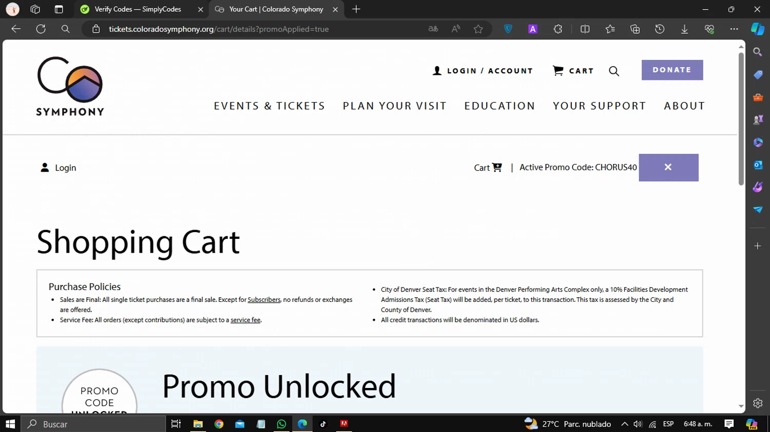 how to use Colorado Symphony coupons