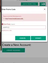 HOPPY25 coupon verification screenshot