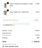 SMILESCS10 coupon verification screenshot