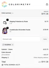 Colorimetry coupon verification screenshot