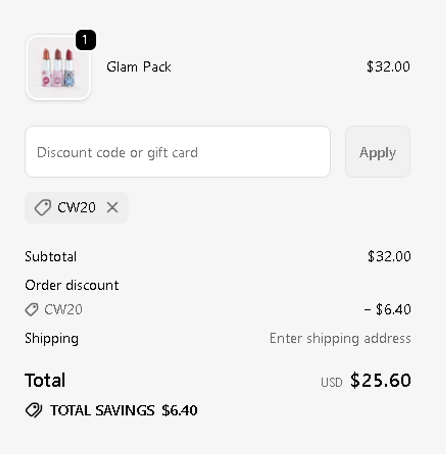 Color The World discount code screenshot showing code cw20 applied at Color The World checkout page. Uploaded by SimplyCodes community member Goto_Ch on Nov 24, 2025